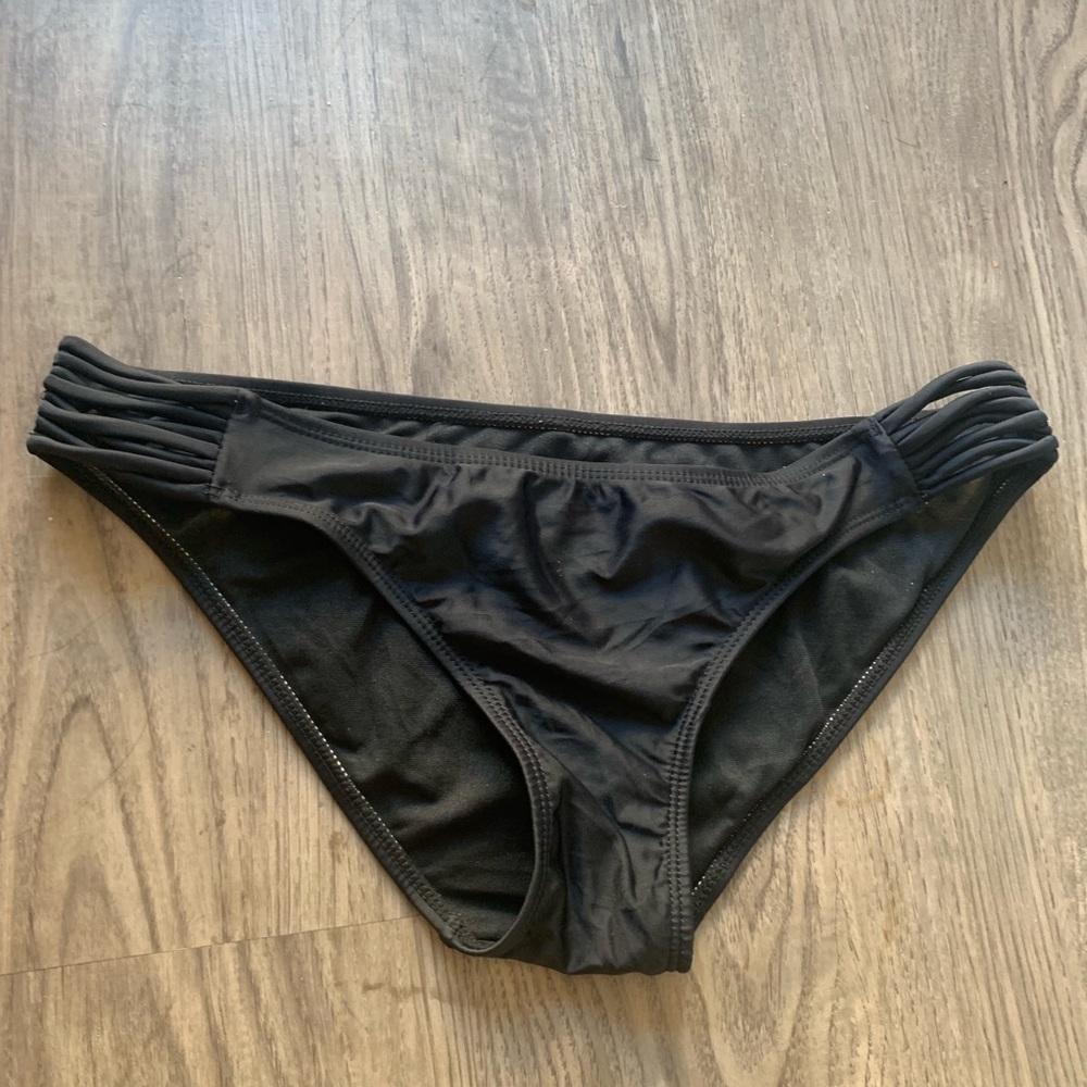 Black strappy bikini bottom